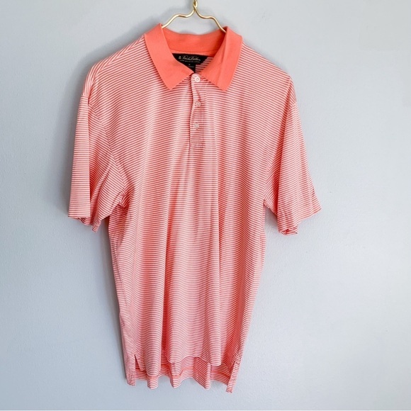 Brooks Brothers men’s double mercerized cotton striped short sleeve polo medium - Picture 1 of 5